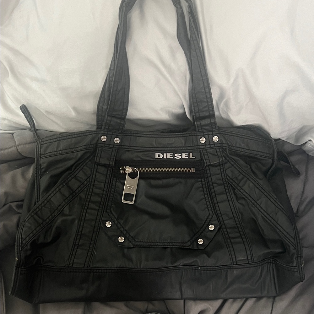 Diesel Black Leather Tote